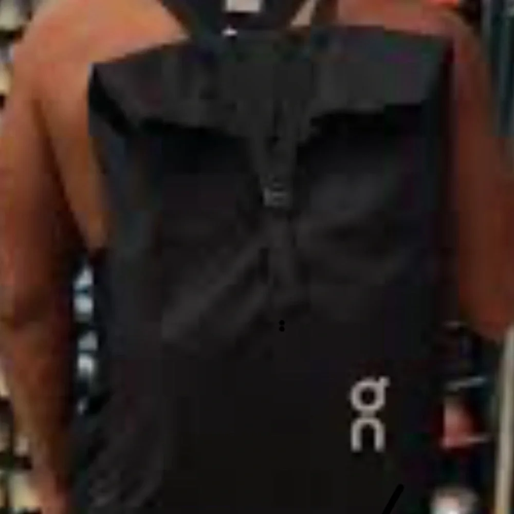 On Running Charcoal Roll-Top Backpack dark black